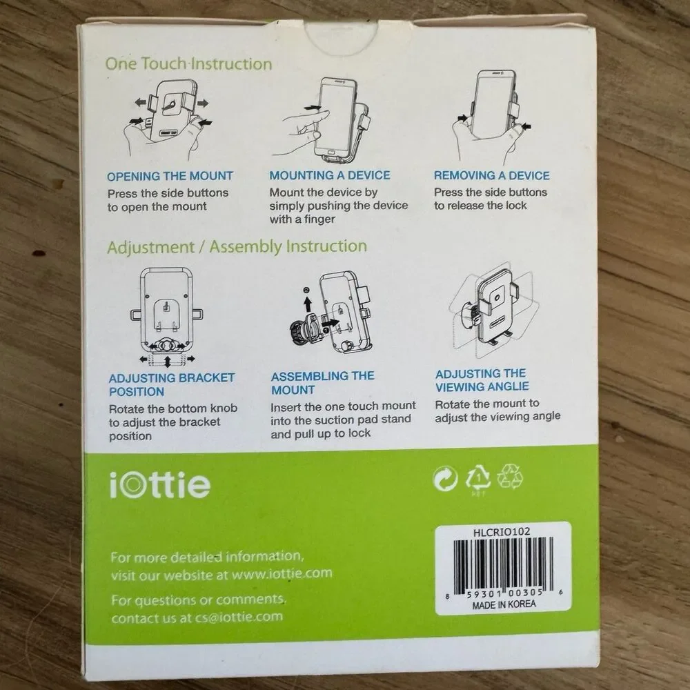 iOttie One Touch Windshield Dashboard Universal Car Mount Holder NEW HLCRIO102